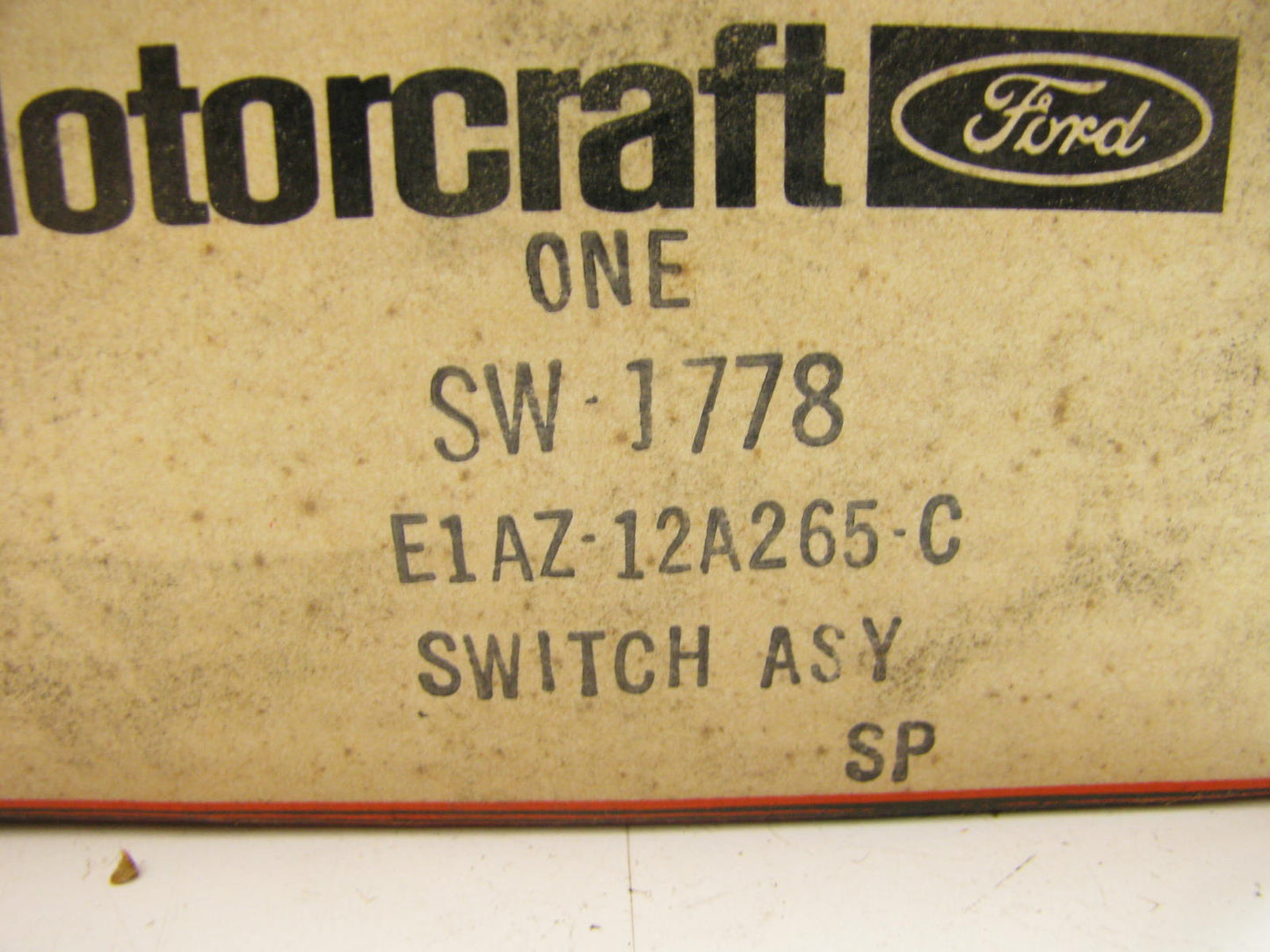 Motorcraft SW-1778 Ignition Timing Vacuum Switch E1AZ-12A265-C - UNKNOWN FITMENT