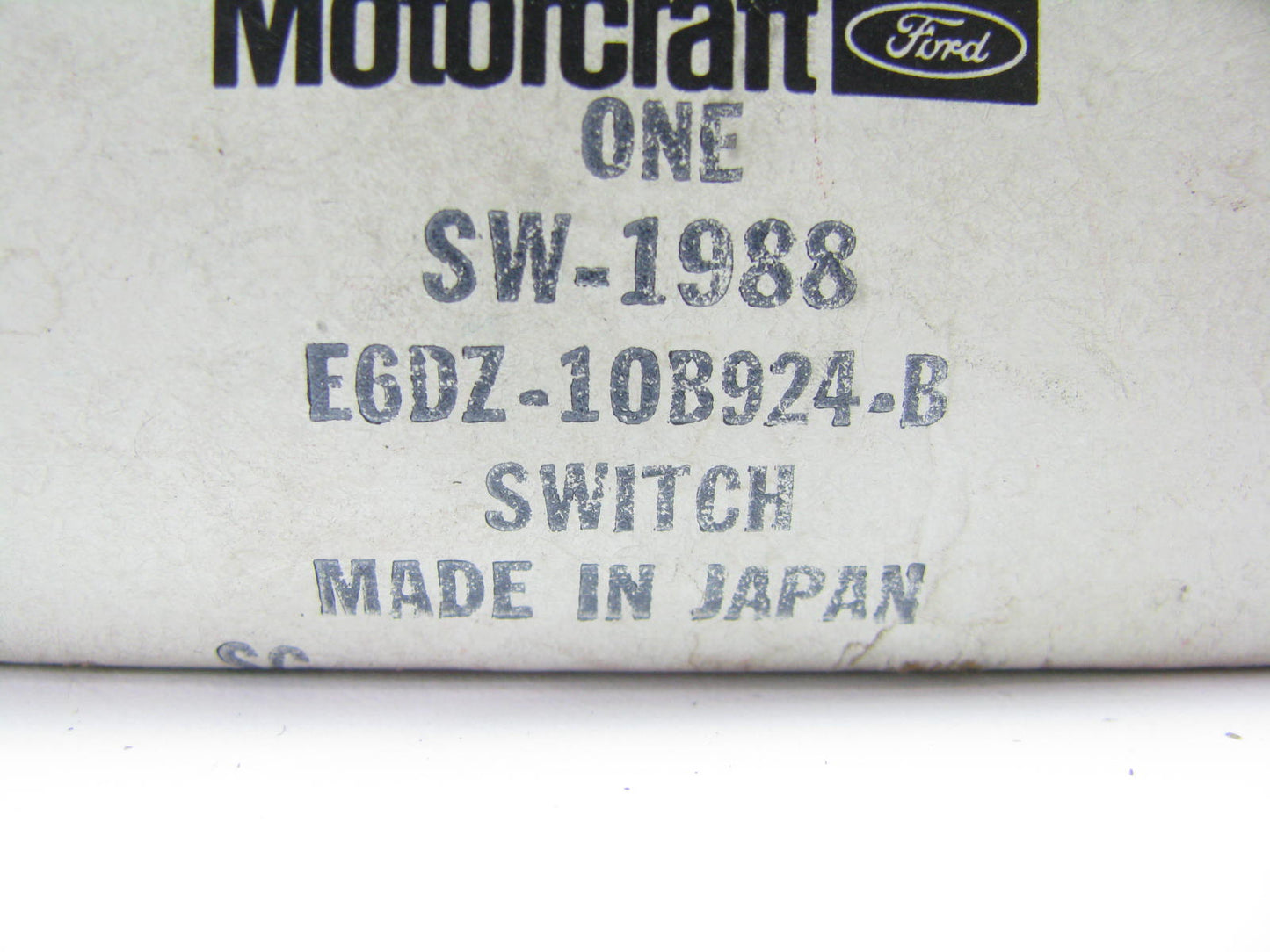 Motorcraft SW-1988 Seat Belt Warning Indicator Switch 1986 Ford Taurus