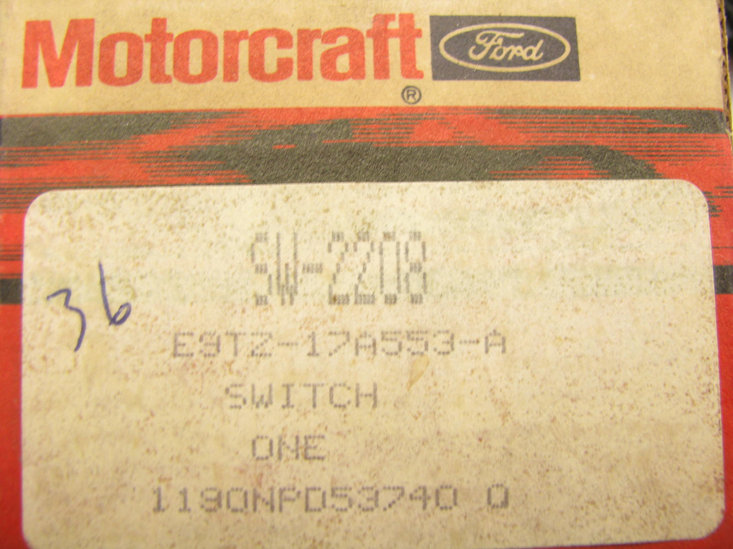 Motorcraft SW2208 Rear Wiper Switch - 1990 Ford Bronco II, 1991-1995 Explorer