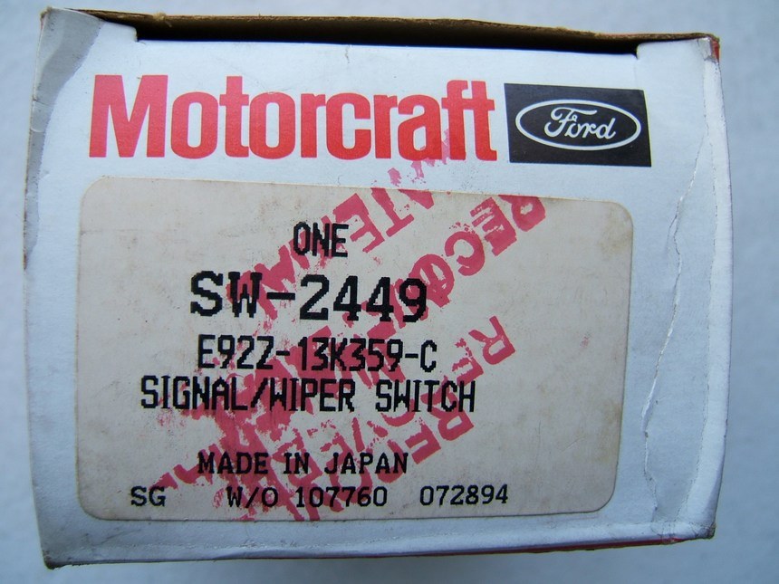 Motorcraft SW2449 Turn Signal Switch For 1990-1992 Ford Probe - E92Z13K359C