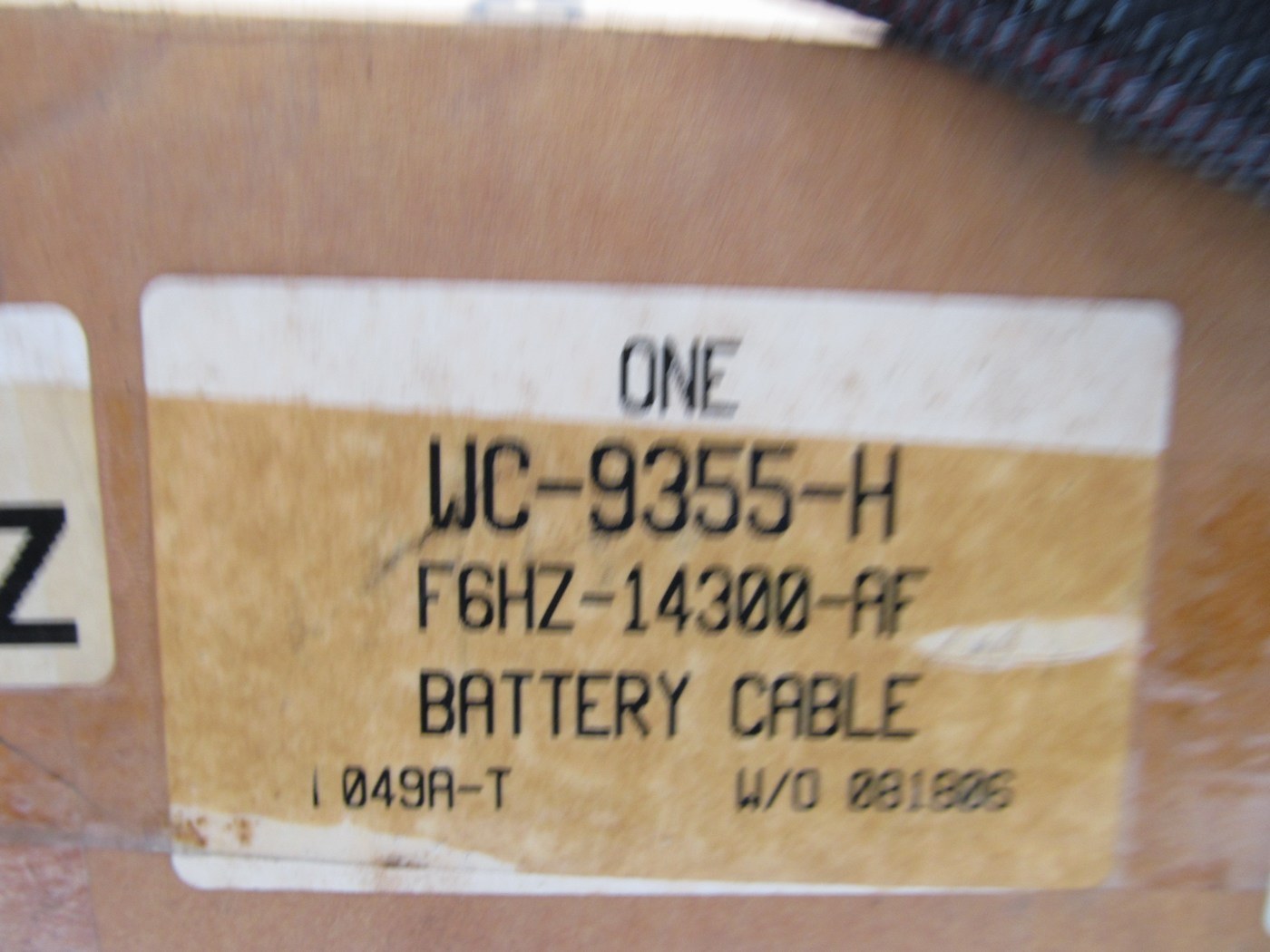 NOS Motorcraft WC9355 8.5 Feet Positive H.D. Battery Cable (Battery To Starter)