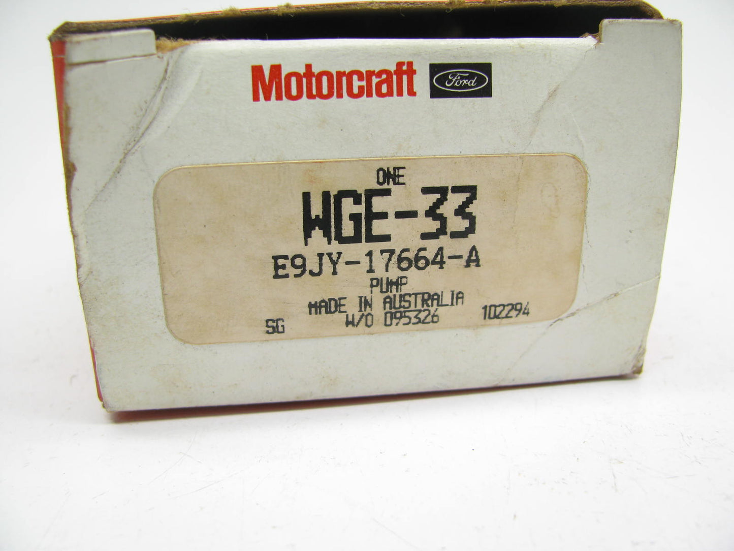 Motorcraft WGE-33 Windshield Washer Pump For 1991-1994 Mercury Capri