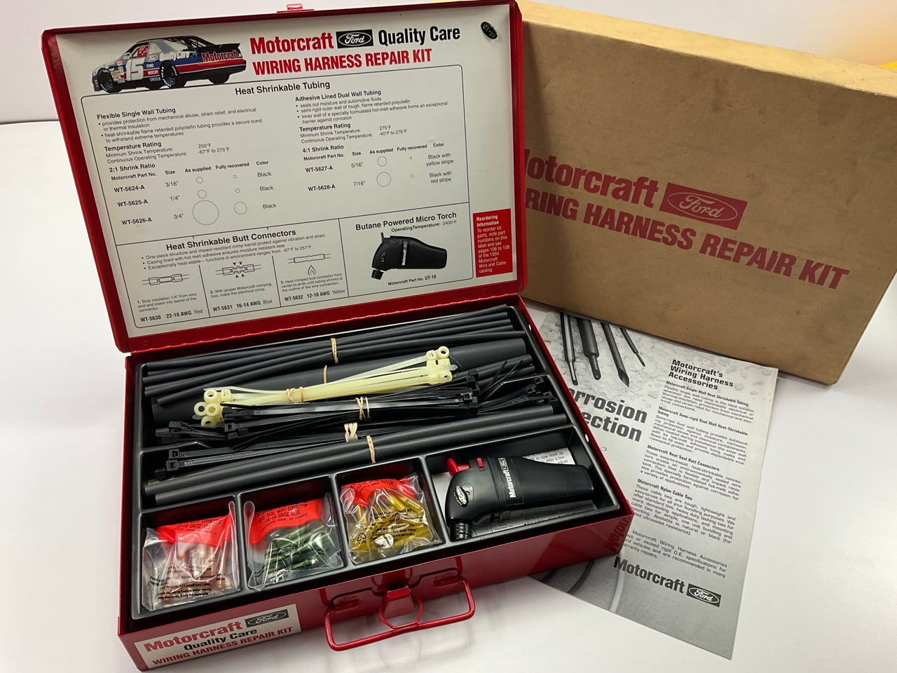 NOS Motorcraft Pro Wire Wiring Harness Repair Took Kit W/ Heat Shrink Connectors