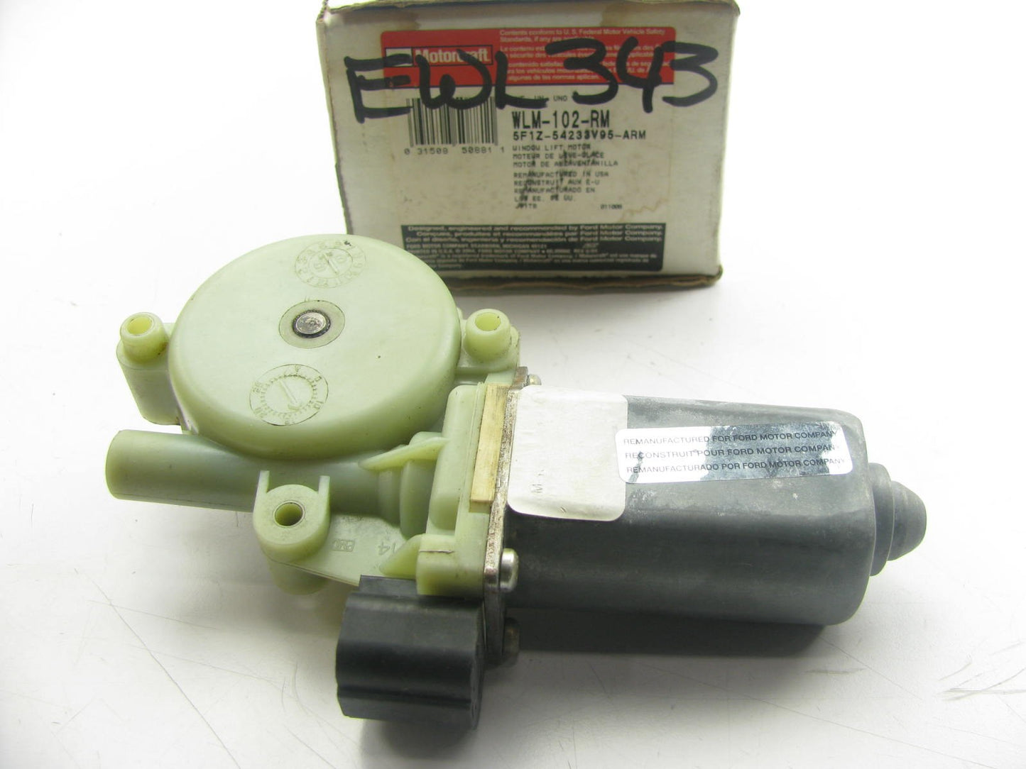 REMAN. Motorcraft WLM-102-RM Power Window Motor - Right Passengers Side