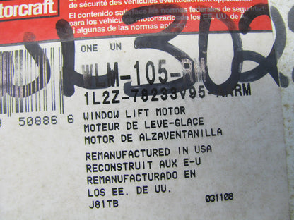Motorcraft WLM-105-RM Reman Power Window Motor - Front Left