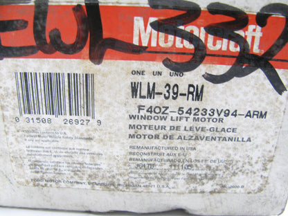 Motorcraft WLM-39-RM Reman Rear Right Power Window Motor 1988-1994 Continental
