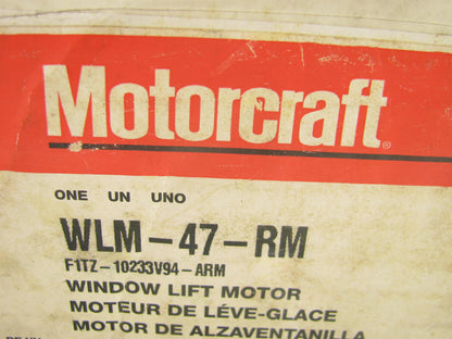 Reman OEM Motorcraft Front Right Power Window Motor WLM-47-RM