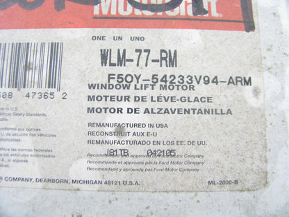 Reman Motorcraft WLM-77-RM Rear Power Lift Window Motor Right Passenger Side