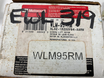 REMAN. Motorcraft WLM-95-RM Front Left Power Window Motor For 1999 Ford F-250
