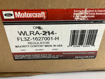 Motorcraft WLRA-214 Rear Left Power Window Regulator - FL3Z-1627001-H