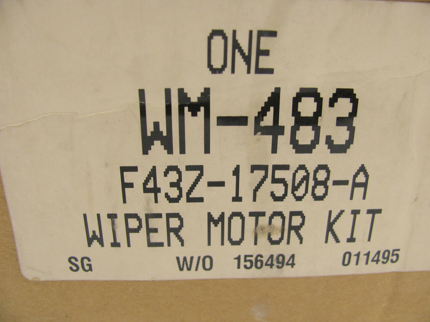 NEW Motorcraft WM-483 Ford F43Z-17508-A Windshield Wiper Motor 86-94 Topaz Tempo