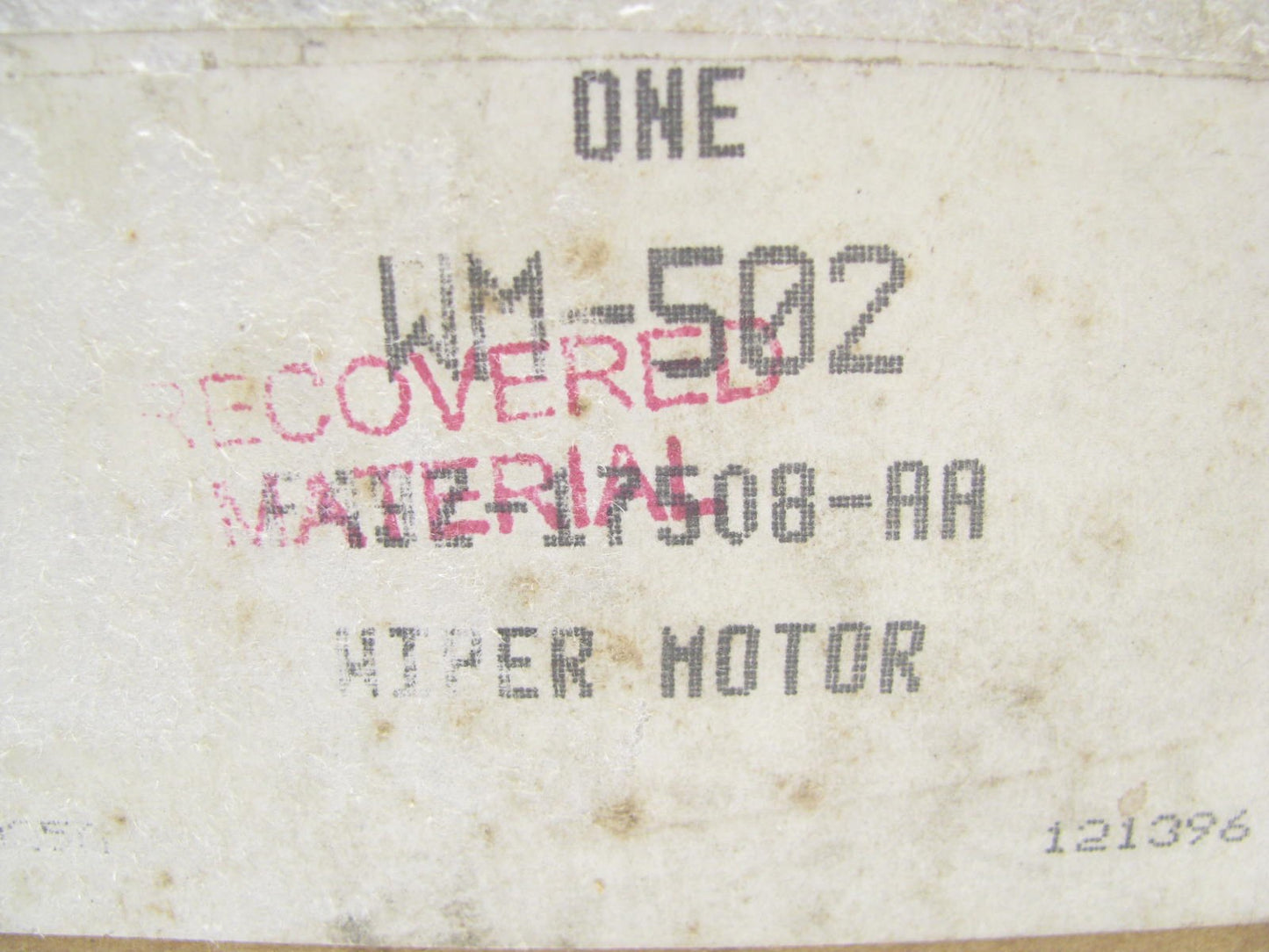 NOS OEM Motorcraft WM-502 REAR Wiper Motor - VALEO 53002412