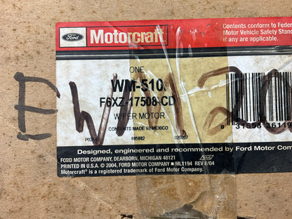 REMAN. Motorcraft WM-510 REAR Wiper Motor for 1996-1998 Mercury Villager, Quest