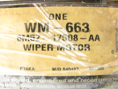 Motorcraft WM-663 Windshield Wiper Motor For 1998-1999 Mercury Tracer