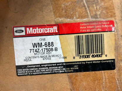 REMAN. Motorcraft WM-688 Rear Window Wiper Motor For 2007 Edge, MKX
