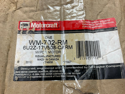 REMAN. Motorcraft WM-702-RM Windshield Wiper Motor 1990-1992 Thunderbird, Cougar
