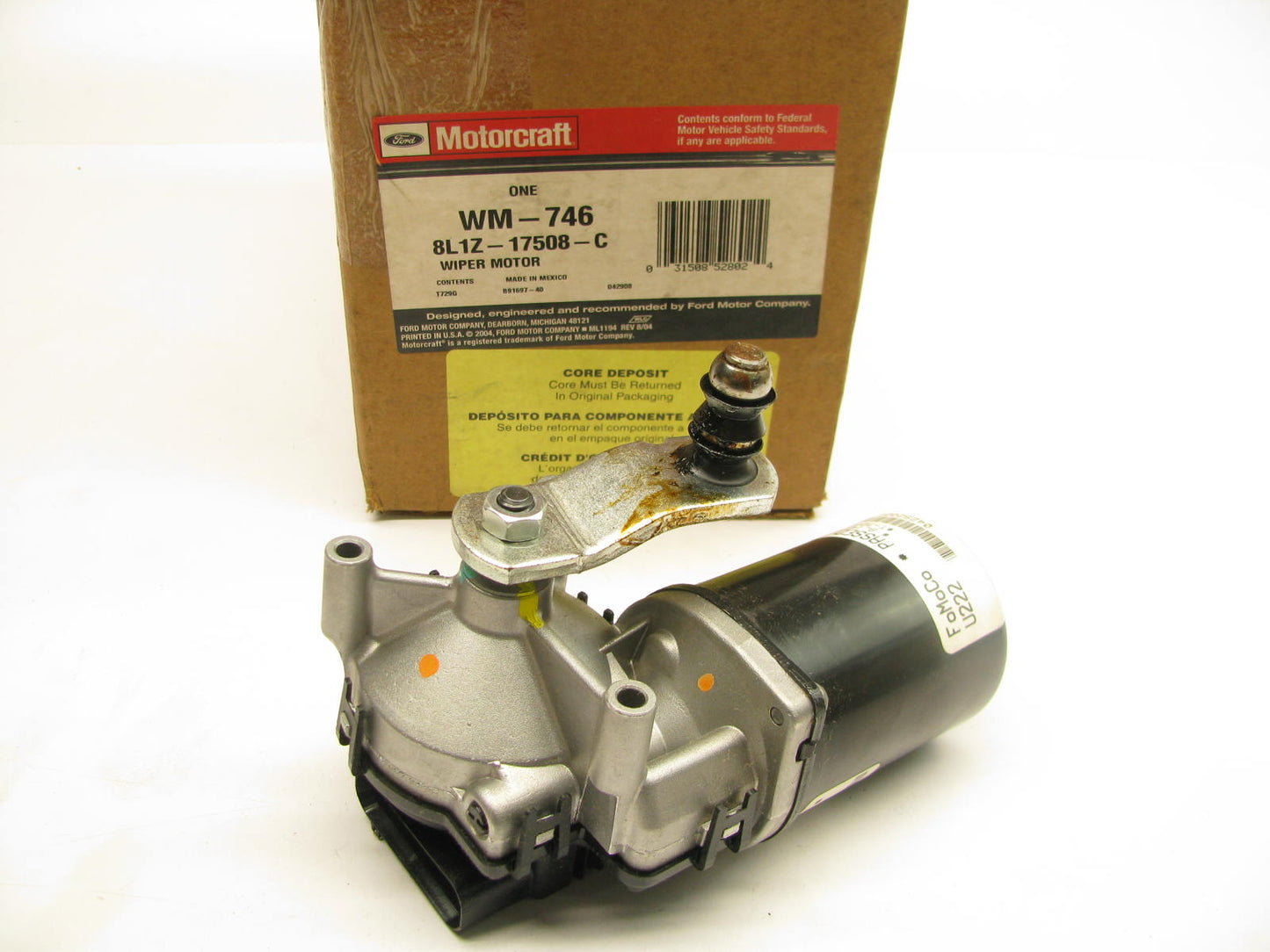 Motorcraft WM-746 Front Windshield Wiper Motor 2008 Lincoln Navigator