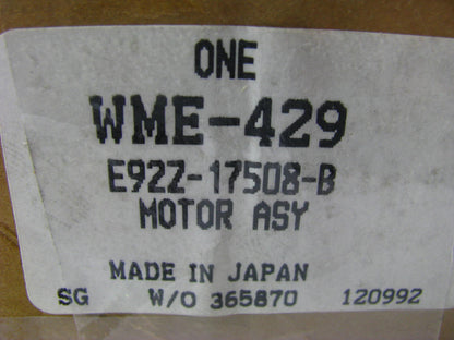 NEW - OEM Motorcraft WME-429 Rear Back Glass Window Wiper Motor 89-92 Probe