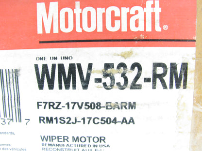 REMAN - Motorcraft WMV-532-RM Windshield Wiper Motor For 95-97 Contour, Mystique