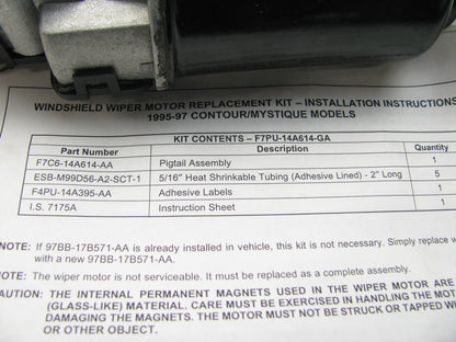 Motorcraft WMV-532K-RM Remanufactured Windshield Wiper Motor - F7RZ-17V508-BARM