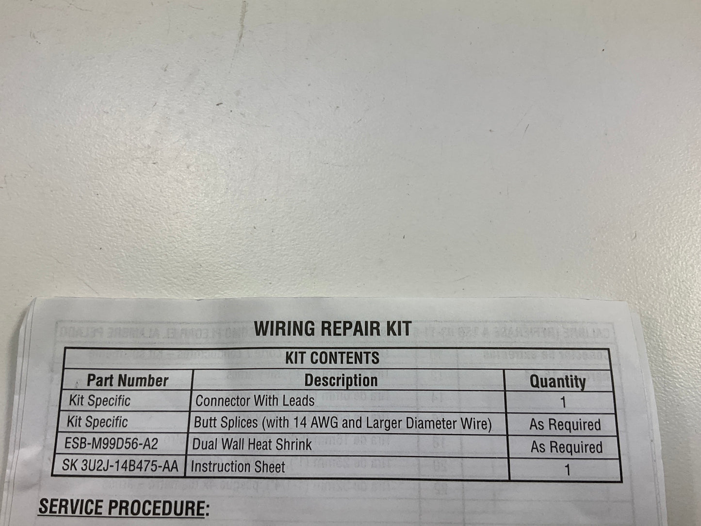 Motorcraft WPT-465 Multi Purpose Wire Pigtail Kit, 4 Wire - 3U2Z-14S411-PRA