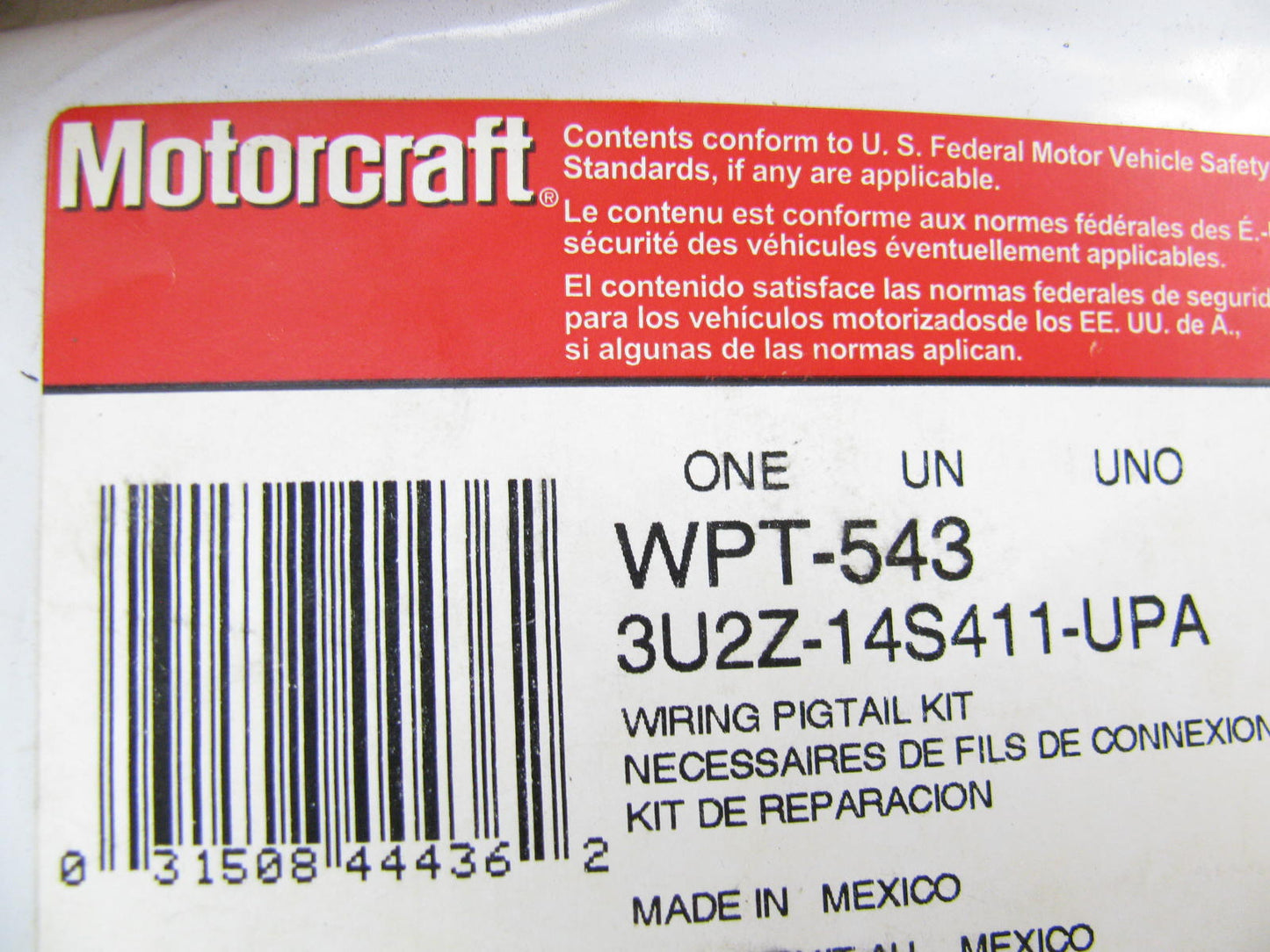 OEM Motorcraft WPT-543 Horn/Speed Controls/Radio Control Switch Connector 4-wire
