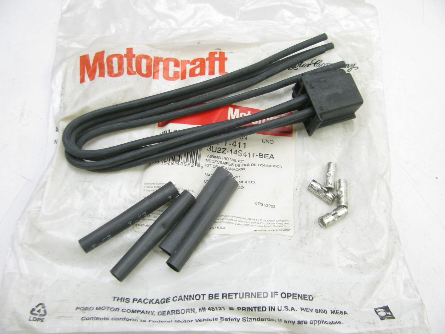 Motorcraft WPT411 Door Control Module Pigtail Harness Connector - 98-99 Town Car