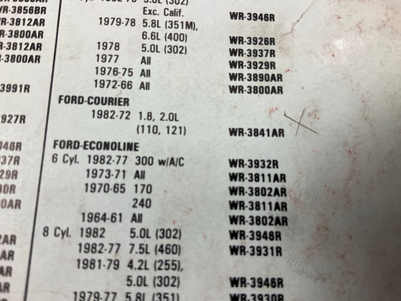 NOS OEM Motorcraft WR3841AR Ignition Spark Plug Wire Set - 1972-82 Ford Courier