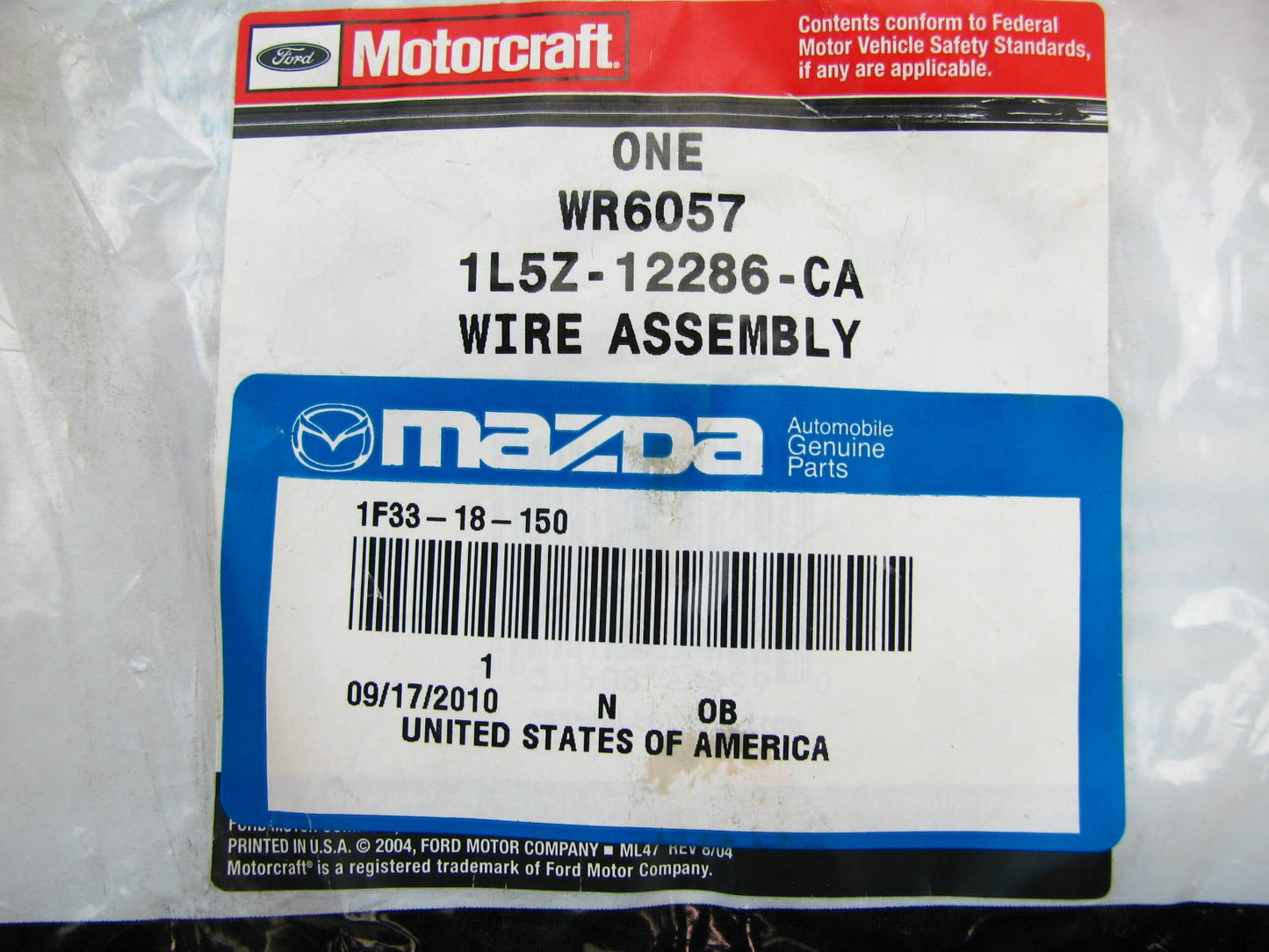 #3 CYL. OEM Single Lead Spark Plug Wire 04-11 Ford Ranger 2.3L Motorcraft WR6057