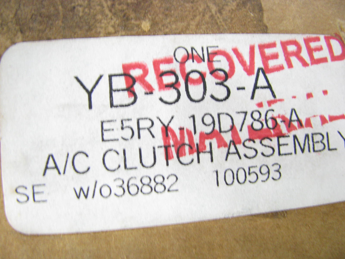 Motorcraft YB-303-A A/C Compressor Clutch 1985-1989 Merkur XR4Ti 1988-89 Scorpio