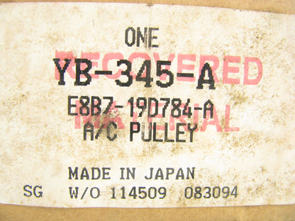 Motorcraft YB-345-A A/C Compressor Clutch Pulley 1990-1993 Ford Festiva