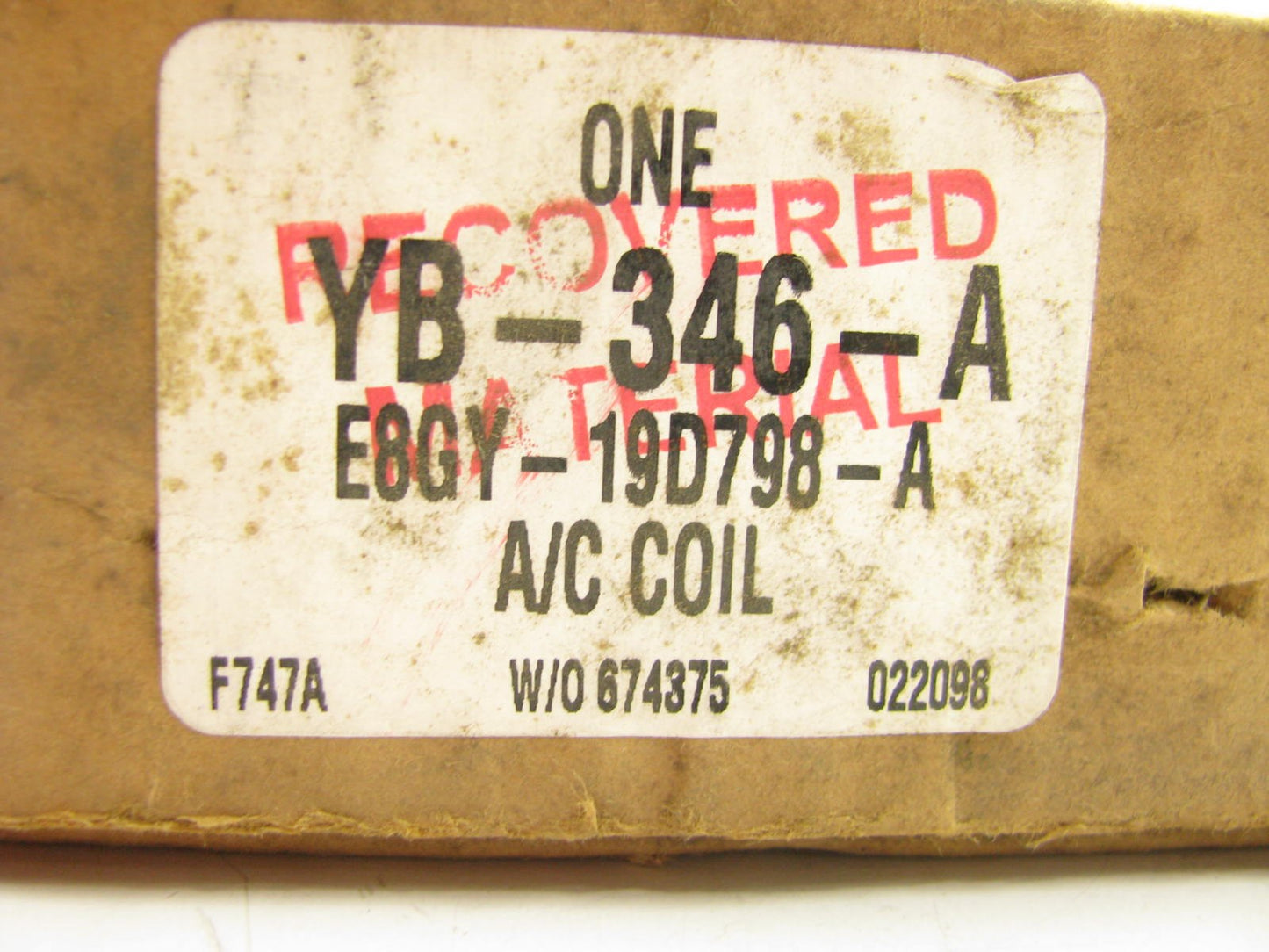 Motorcraft YB-346-A A/C Compressor Clutch Field Coil For 1990-1993 Ford Festiva