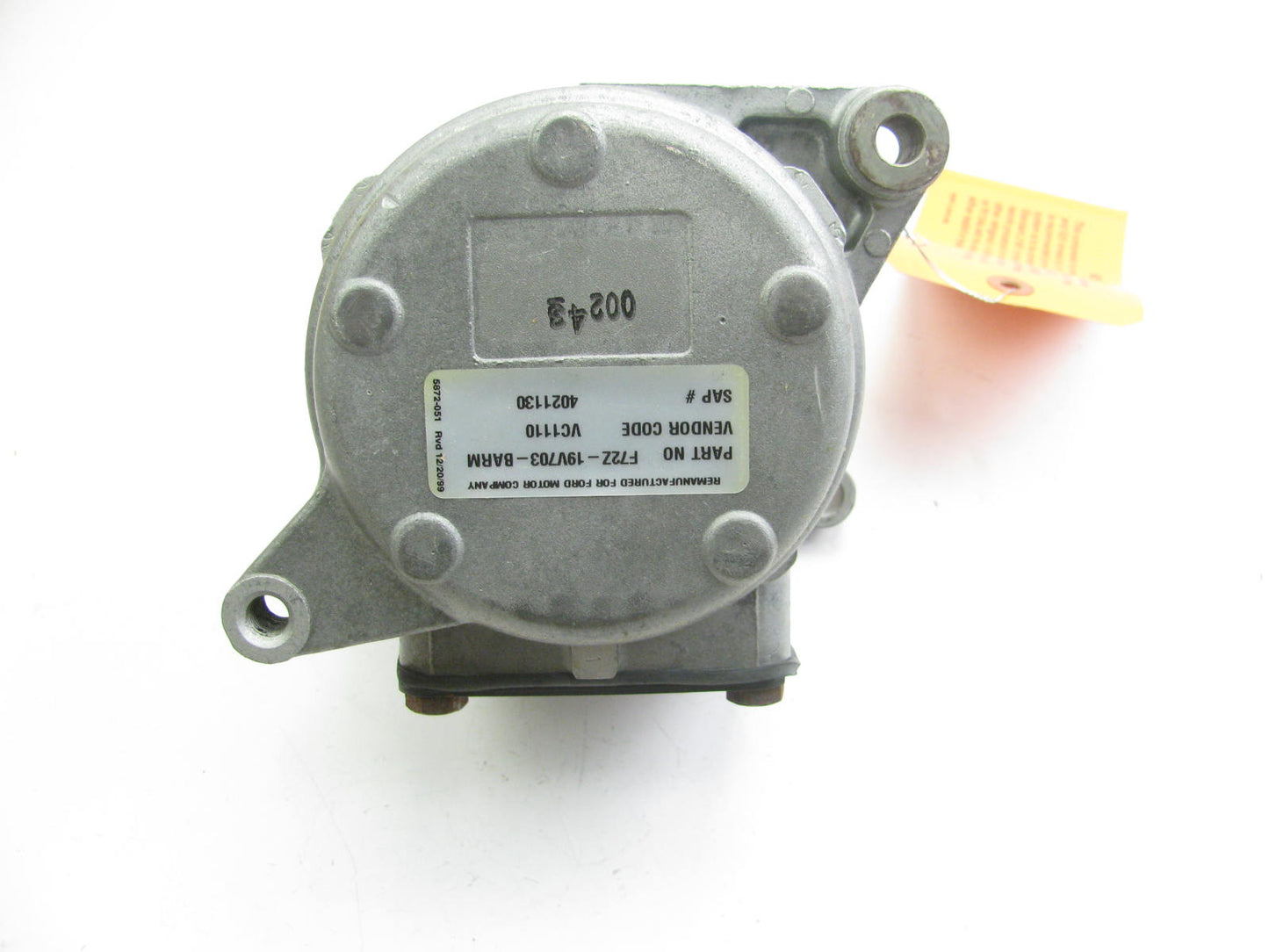 Motorcraft YCR-114-RM Reman A/C Compressor for 1989-92 Ford Probe 2.2L-L4