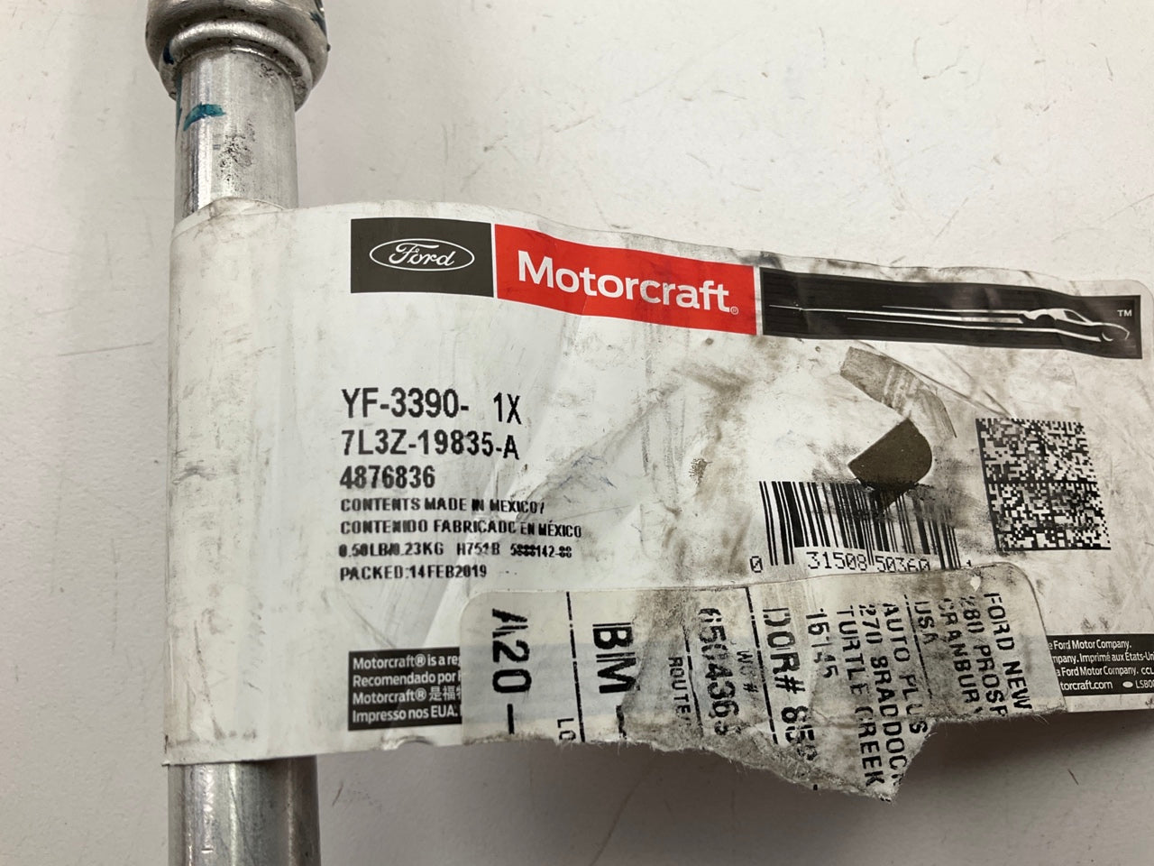 Motorcraft YF3390 A/C Refrigerant Liquid Hose - 7L3Z-19835-A