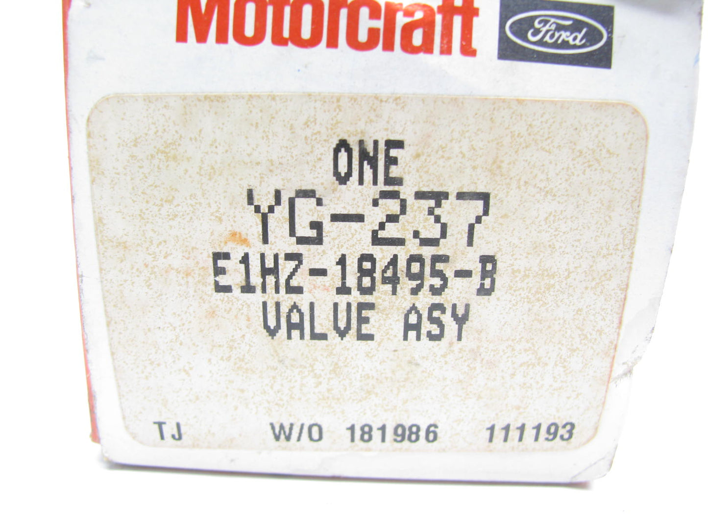 Motorcraft YG-237 Manual Heater Valve For 1981-1992 Ford CL9000 CLT9000