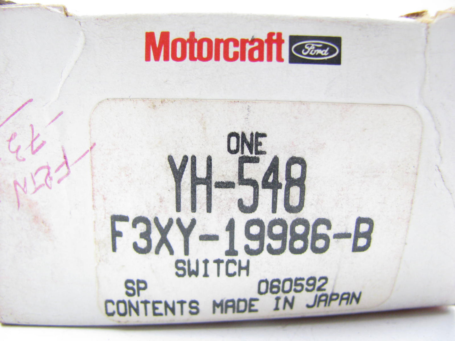 Motorcraft YH-548 / F3XY-19986-B HVAC A/C Blower Control Switch 1993-02 Villager