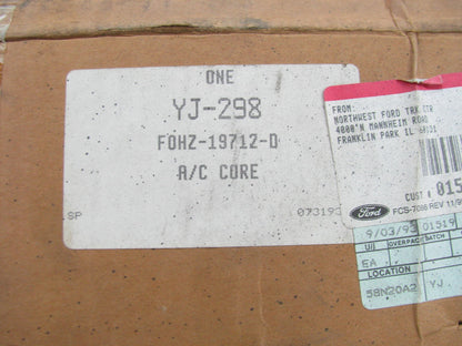 NOS 1988-1993 Ford Sterling CL9000 CLT9000 Truck A/C Condenser Motorcraft YJ-298