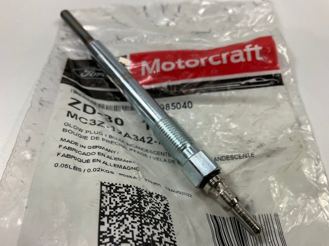 Motorcraft ZD30 Diesel Glow Plug OEM Ford MC3Z-12A342-F