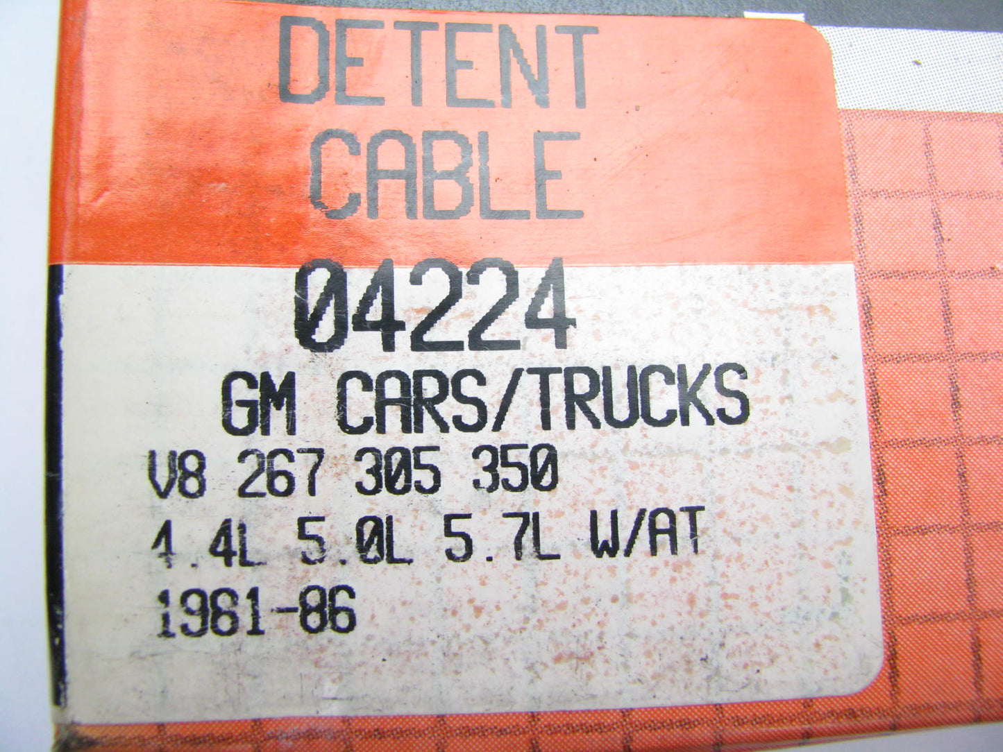 Motormite 04224 Automatic Transmission Kickdown Detent Cable 1969-86 TH200 TH350