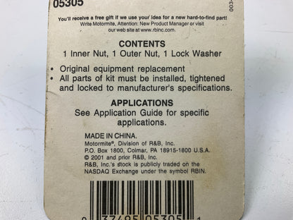 Motormite 05305 Spindle Lock Nut Kit