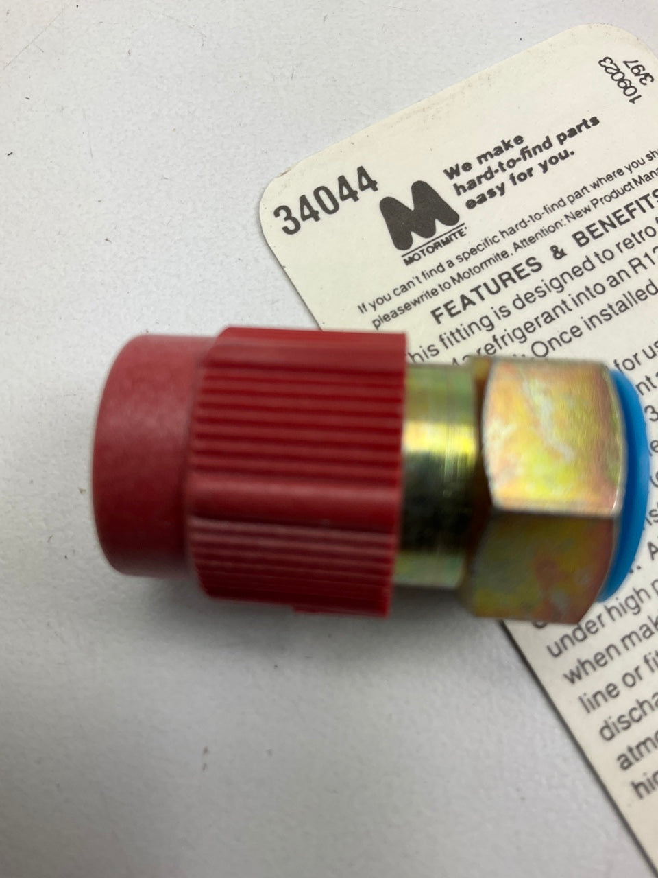Motormite 34044 134a Refrigerant Straight 1/4'' High Side Adapter