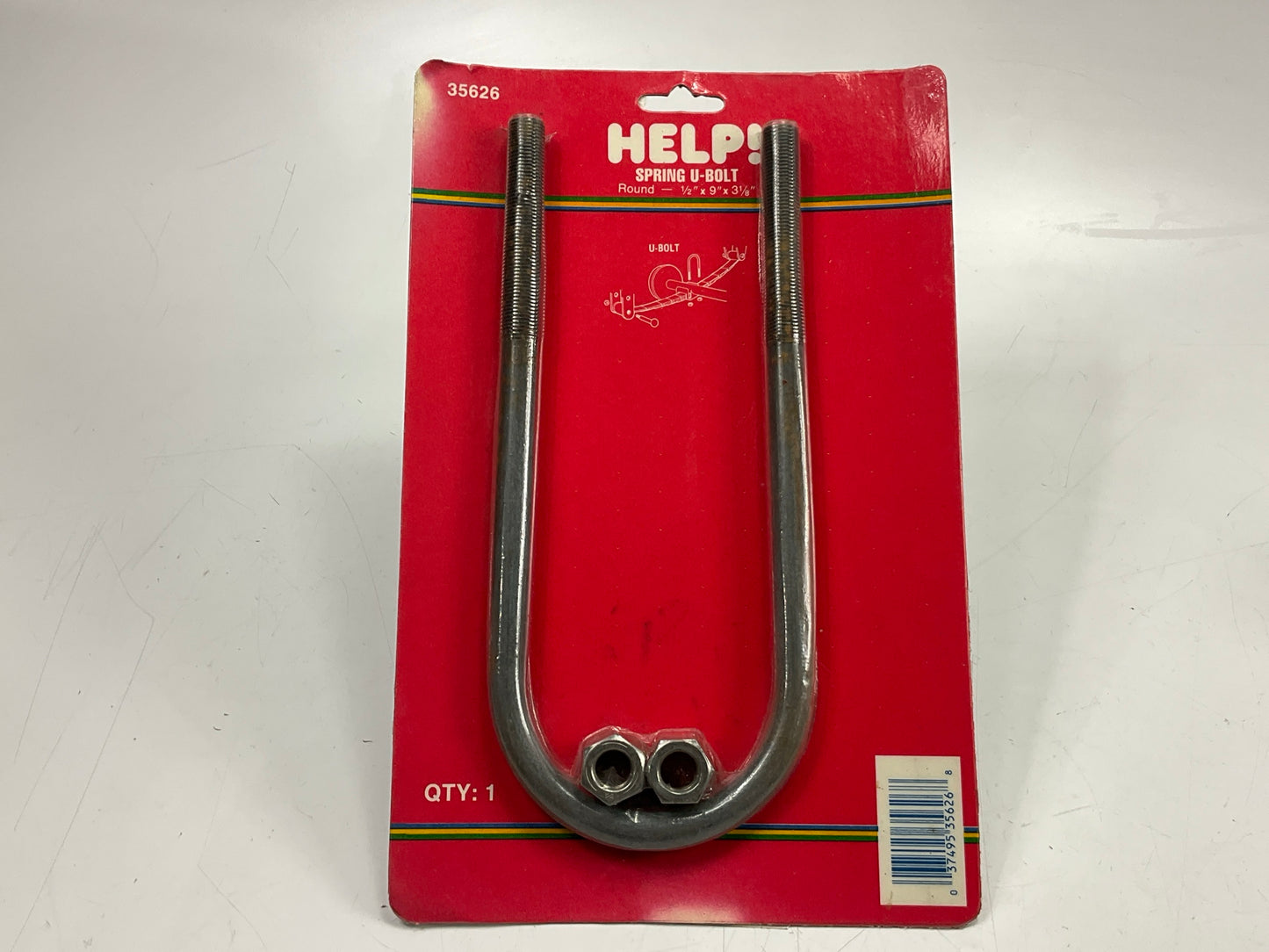 Motormite 35626 U-Bolt Spring Kit 1/2''-20 Thread, 3-1/8'' Wide, 9'' Long