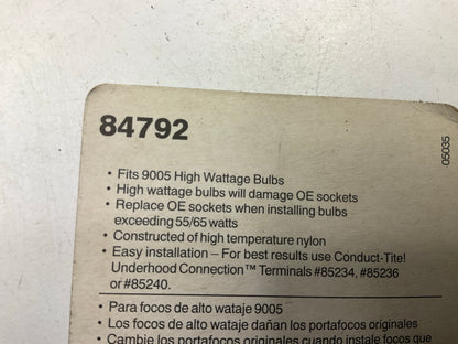 Motormite 84792 High Temp Headlight Socket Connector Pigtail, 2 Pack, For 9005