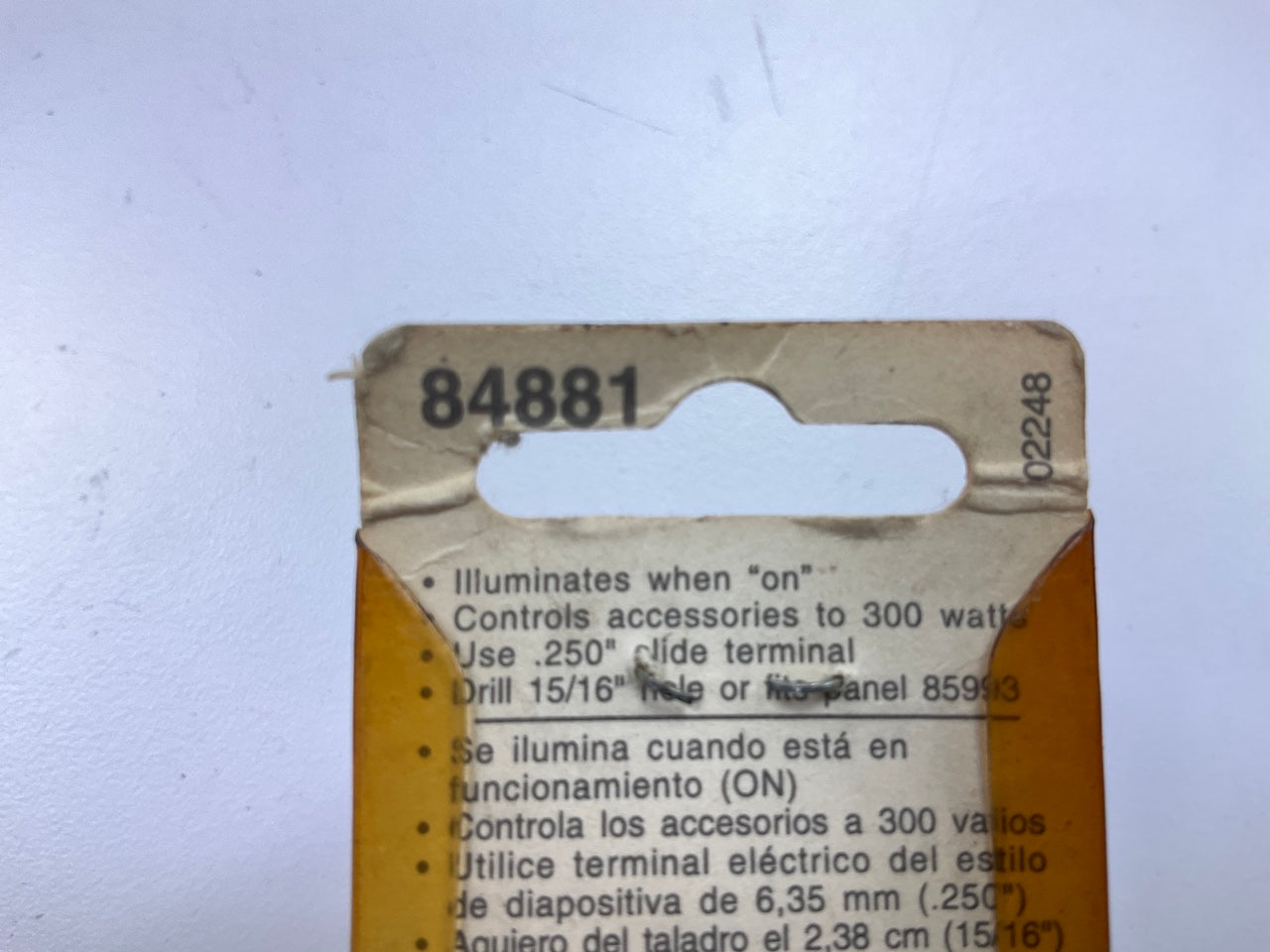 Motormite 84881 Rocker Switch, BLUE LED Glow, Square Body, 25A 12V