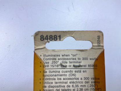 Motormite 84881 Rocker Switch, BLUE LED Glow, Square Body, 25A 12V