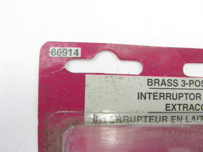 Motormite 86914 Brass 3-Position Push Pull Switch
