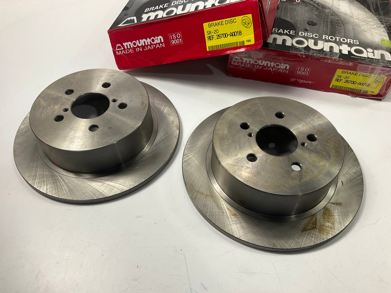 (2) Mountain 26700-AG01B Rear Brake Rotor For 2005-2009 Subaru Legacy, Outback