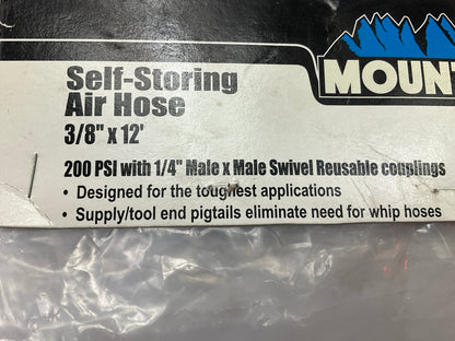MOUNTAIN 91009404 Re-Coil Air Hose, 3/8'' X 12 Feet, Blue
