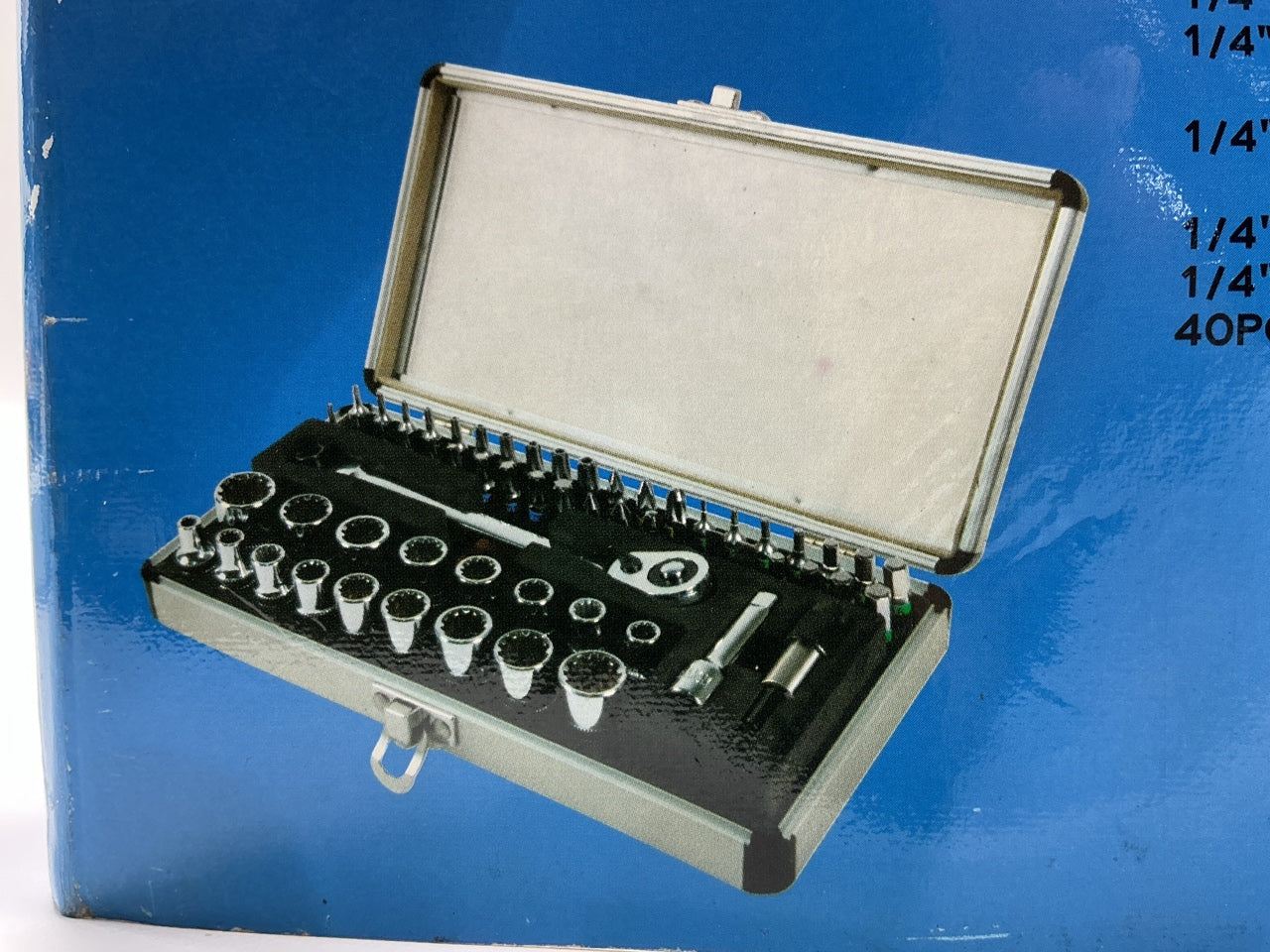 Mountain MTN1060 60 Piece 1/4'' Drive Spline Socket & Bit Set, With Storage Case