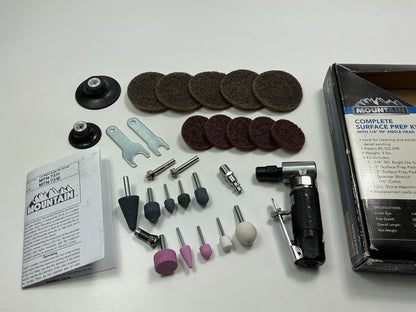 Mountain MTN7310 90 Angle 1/4'' Die Grinder And Surface Prep Kit With Discs